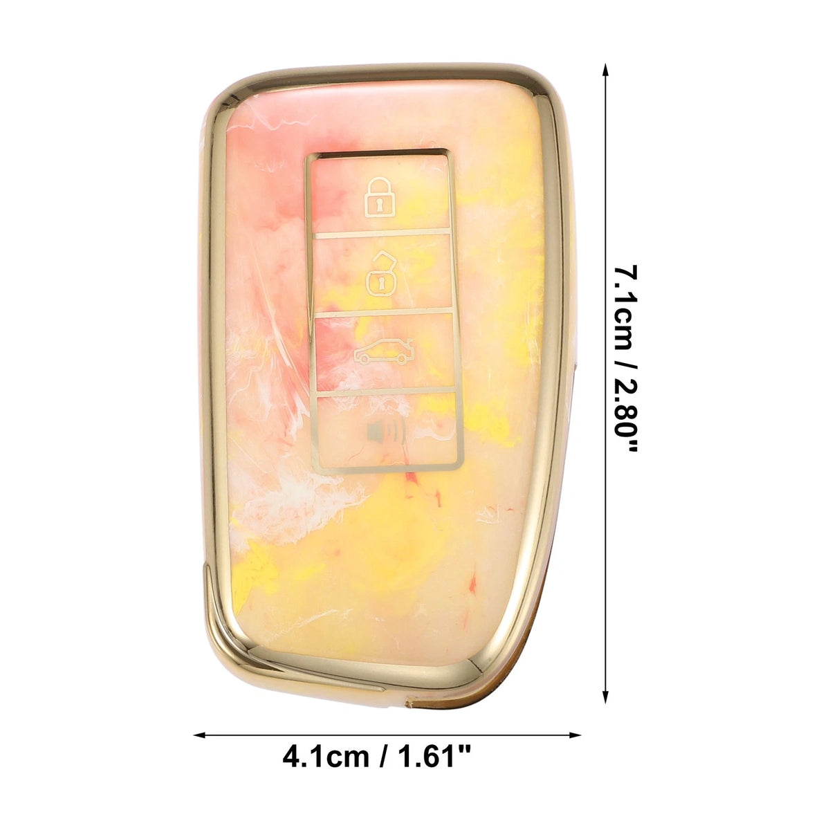 4 x Button Key Fob Cover Case Orange for Lexus ES350 RX GS LS (2007-2020)