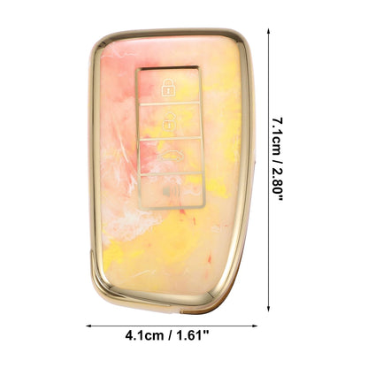 4 x Button Key Fob Cover Case Orange for Lexus ES350 RX GS LS (2007-2020)