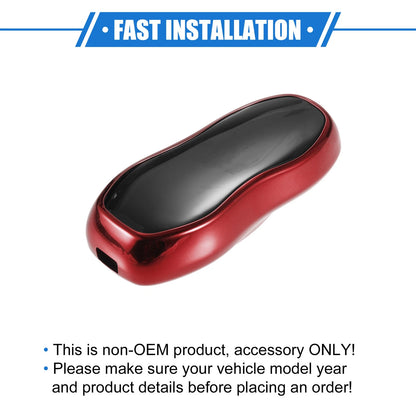 3 Button Car Remote Key Fob Cover for Porsche Macan TPU Red (2014-2022)