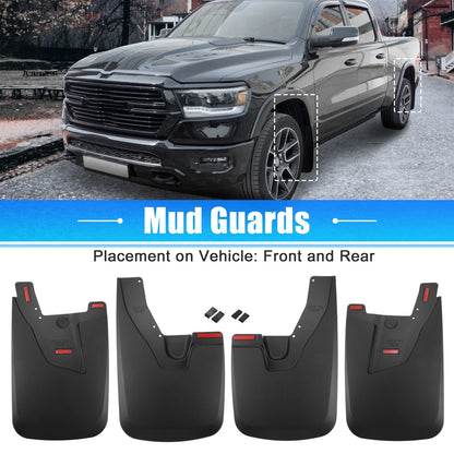 Set Liners Front and Rear Mud Guards for Dodge Ram 2500-3500