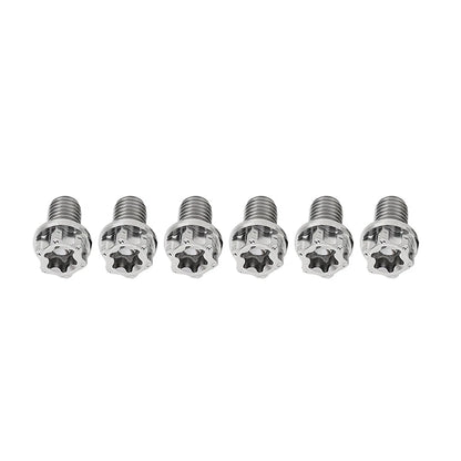 6pcs M8x15mm Titanium Torx Head Flange Bolts for Motorcycle Bike