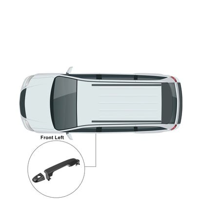 Black Front Left Driver Side Exterior Door Handle for Toyota Camry (2012-2017)