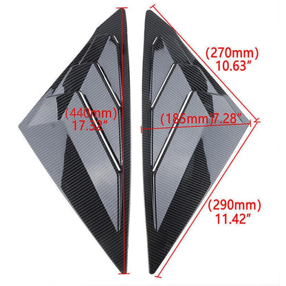 Carbon Side Vent Window Scoop Louver Cover Trim for 2022 Honda Civic 11th 2x