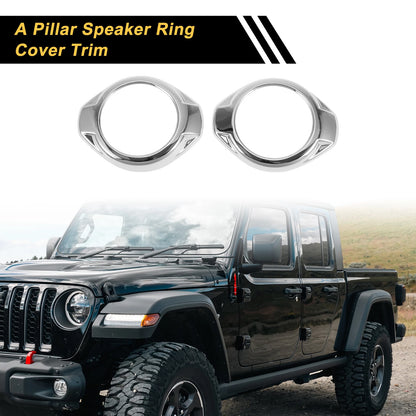 A Pillar Speaker Ring Cover Trim for Jeep Wrangler JK JKU 2 x Door (2007-2018)