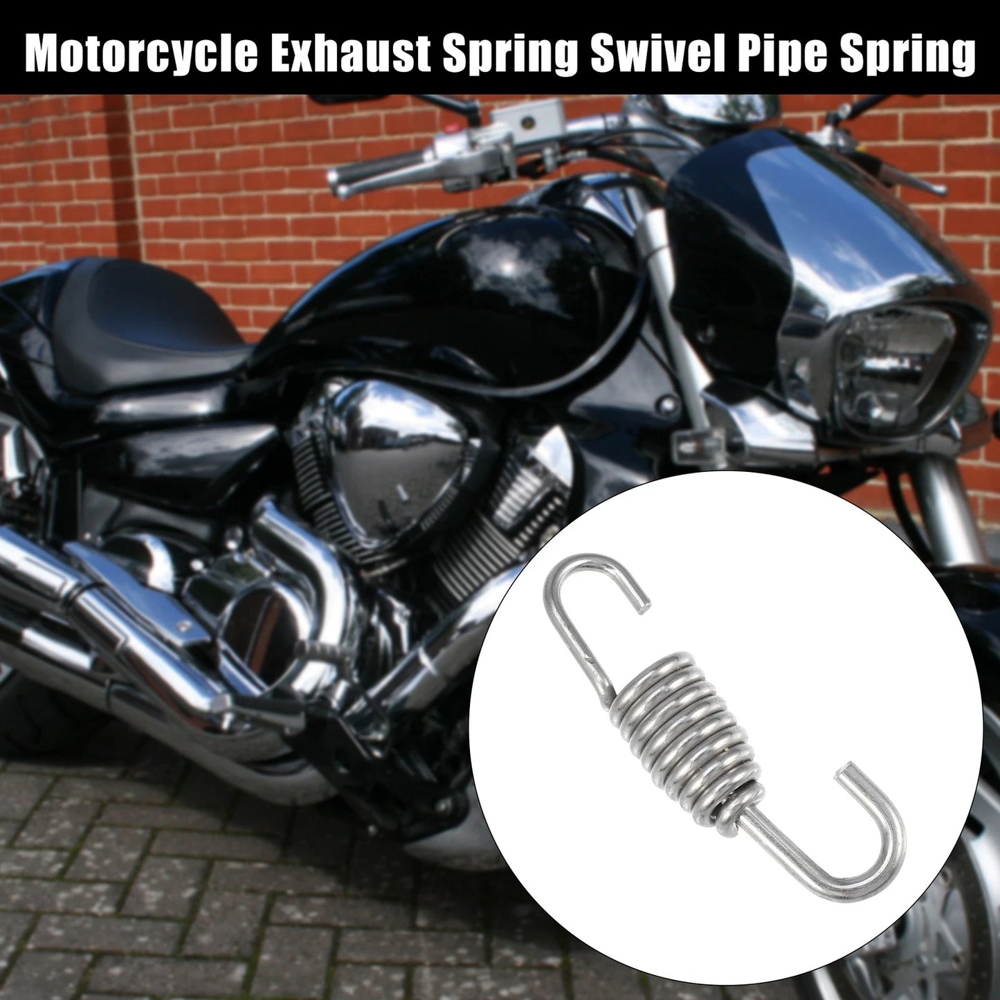 10x Exhaust Pipe Spring with Hook 45mm Stainless Steel for Motorcycles