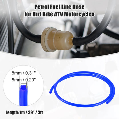 Fuel Vent Line Hose 0.31'' x 3ft Blue for Motorcycle Dirt Bike