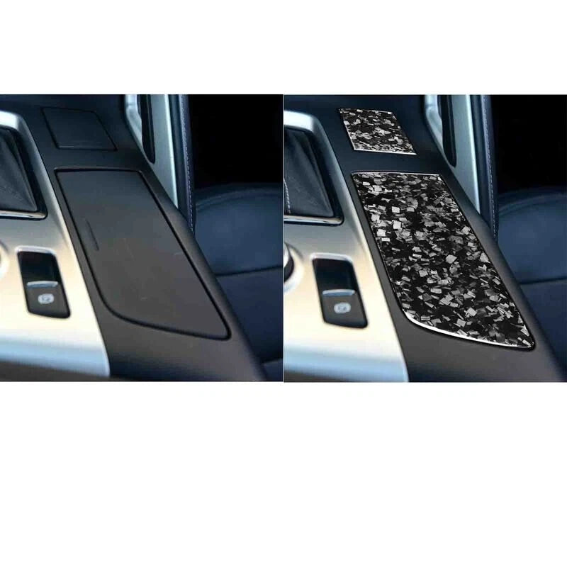 Soft Carbon Fiber Water Cup Holder Cover Trim for Corvette C7 2014-2019