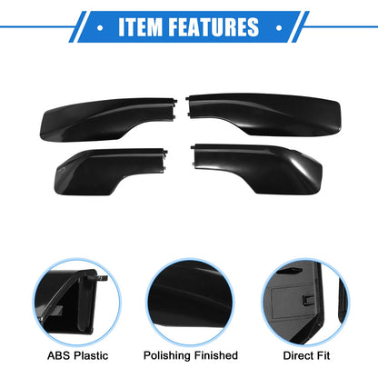 4 x Car Roof Rack Side Rails End Covers for Toyota RAV4 (2001-2005) Black