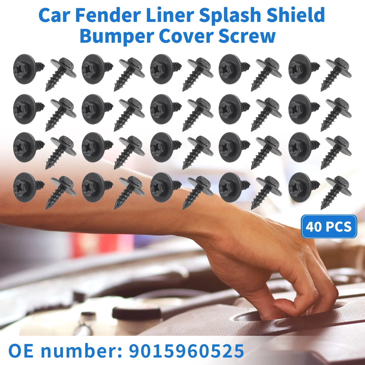 40 Pcs Fender Liner Splash Shield Bumper Cover Screws for Toyota Avalon
