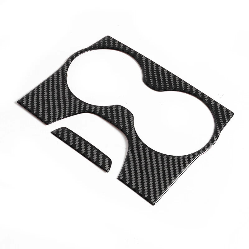 Carbon Fiber Rear Water Cup Holder Cover Trim for Dodge Charger (2015-2021)