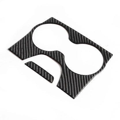 Carbon Fiber Rear Water Cup Holder Cover Trim for Dodge Charger (2015-2021)