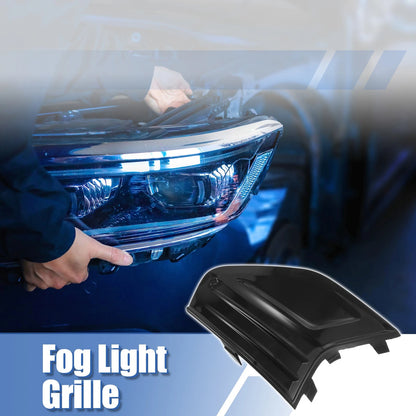 Front Left Fog Light Grille Cover for Ford Fusion (2019-2020) Gloss Black