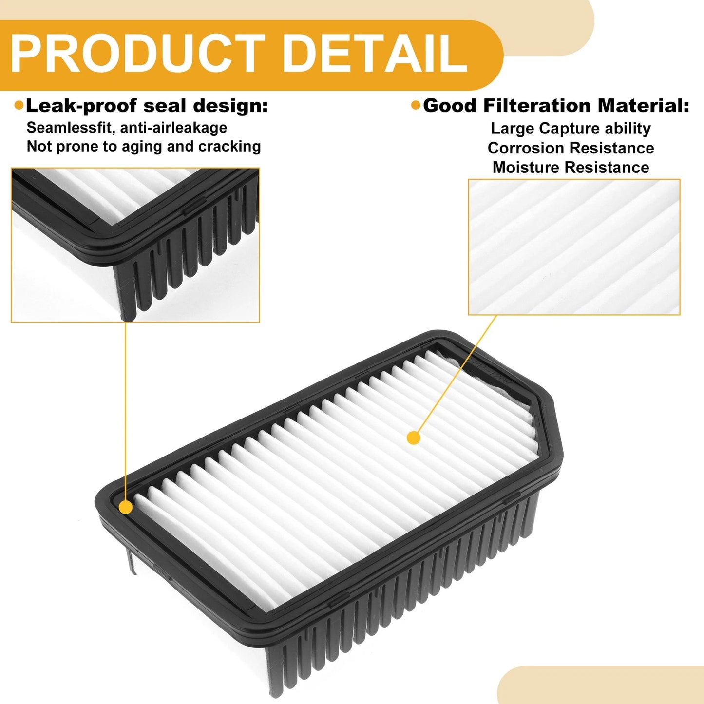 Engine Air Filter for Kia Soul 1.6L 2.0L (2010-2011) 1 Pc