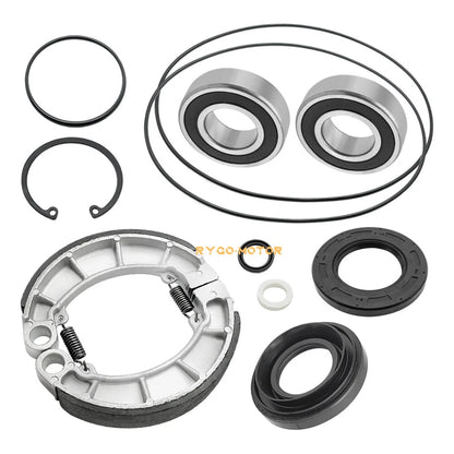 Rear Brake Drum Bearing Seals & Shoes for Honda Rancher TRX350 TRX400