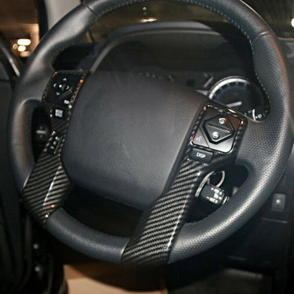 2 x Carbon Fiber Style Steering Wheel Covers for Toyota Tacoma (2016-2020)
