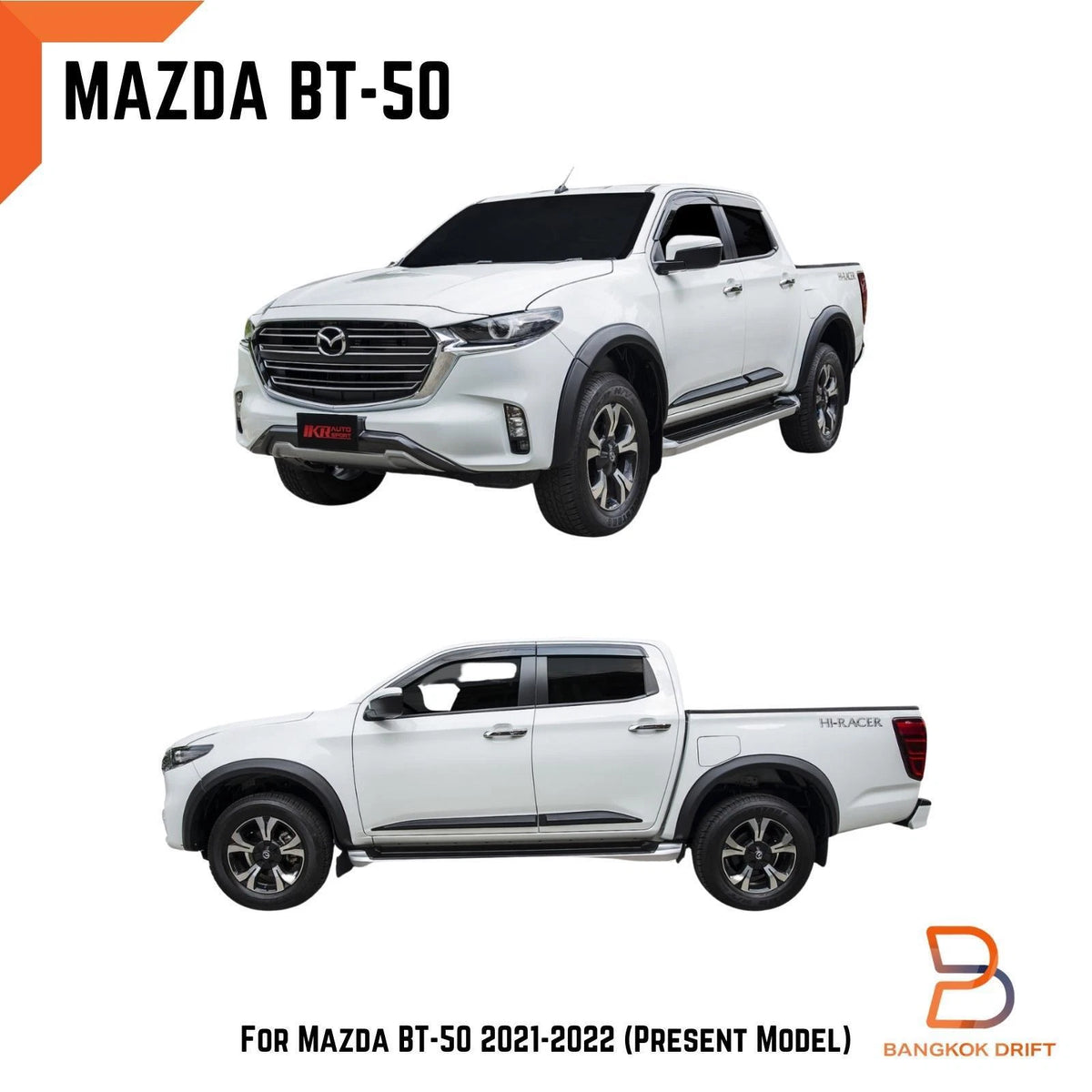 4" Slim Fender Flares for Mazda BT-50 TF (2021-2023)