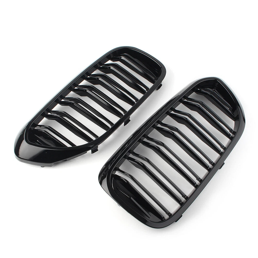 Front Kidney Grille Set for 17-19 BMW G30 G38 Glossy Black (2017-2019)