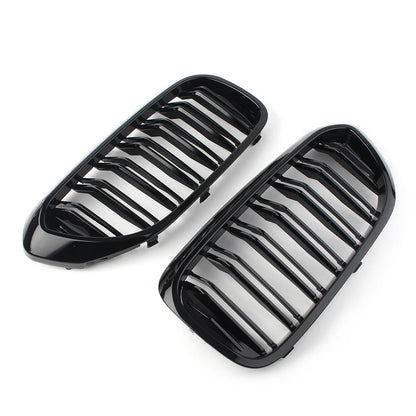 Front Kidney Grille Set for 17-19 BMW G30 G38 Glossy Black (2017-2019)