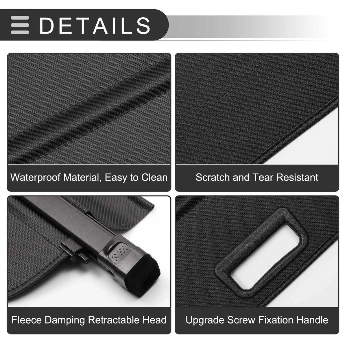Retractable Cargo Cover for Subaru Outback (2020-2024) Black Carbon Fiber