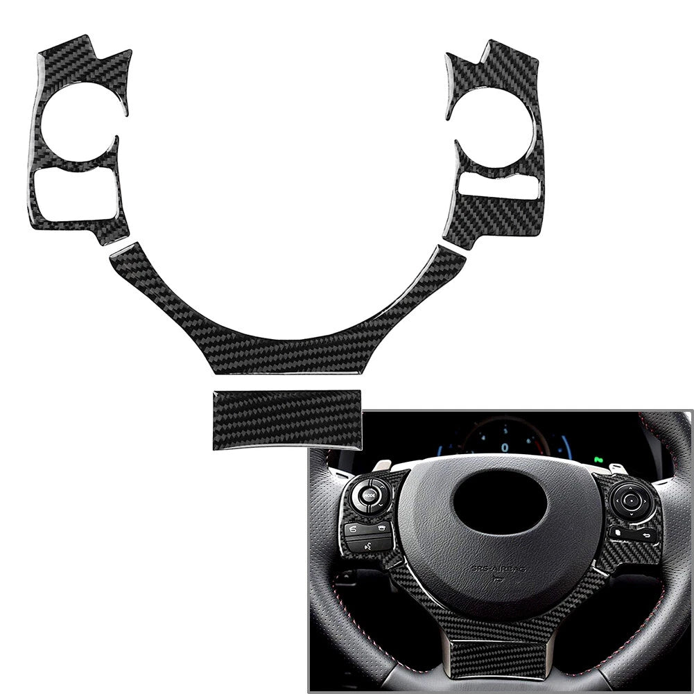 4 Pcs Carbon Fiber Steering Wheel Cover Trim for Lexus IS250 NX200 300h