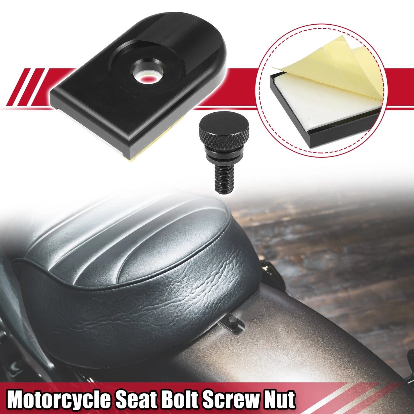 1 Set Seat Bolt Screw with Cover for Harley Davidson Touring