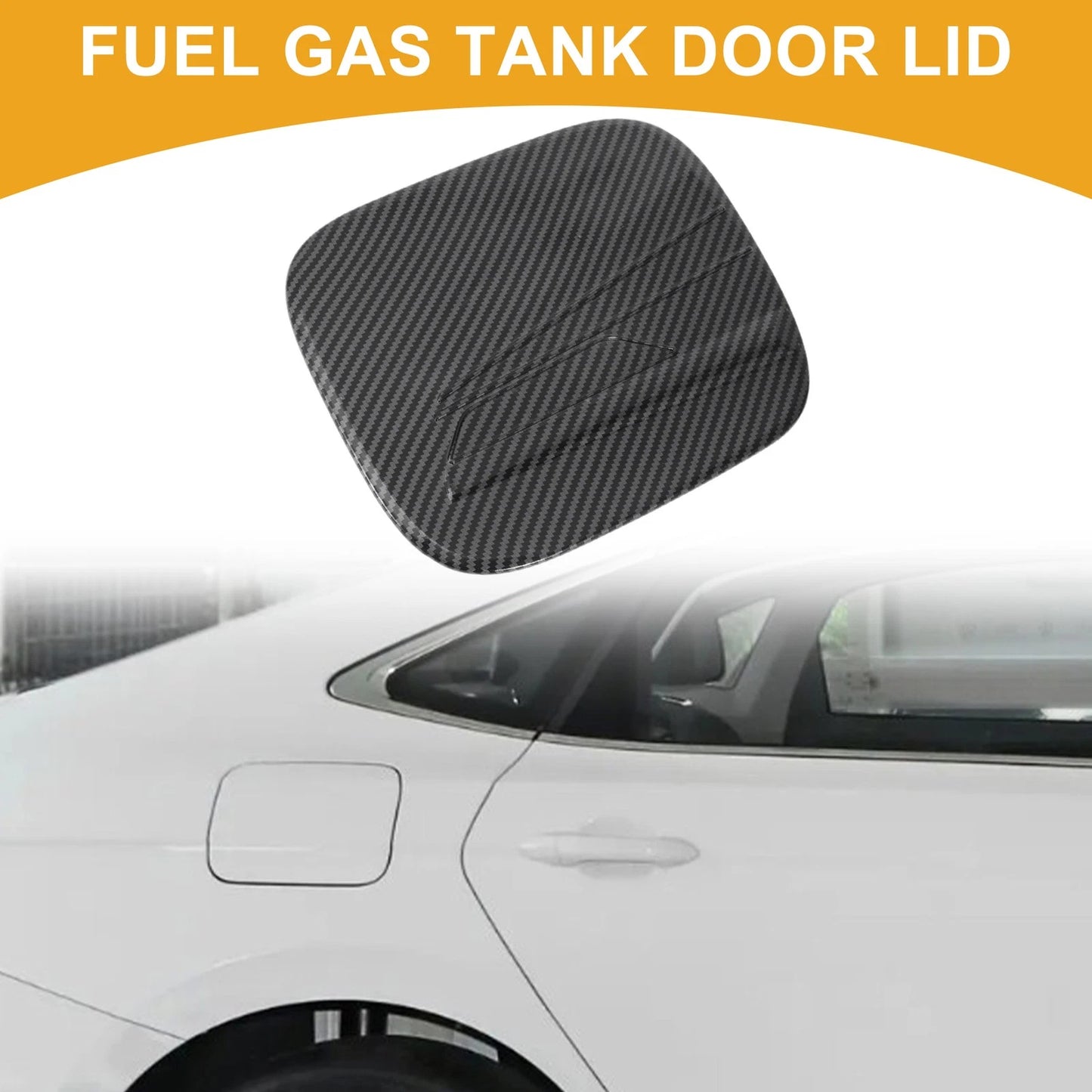 Fuel Tank Door Cap  Adhesive Carbon Fiber for Toyota Highlander (2022-2025)