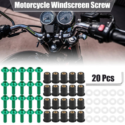 M5 / 20pcs / Windscreen Screws Fairing Bolts for Motorcycle