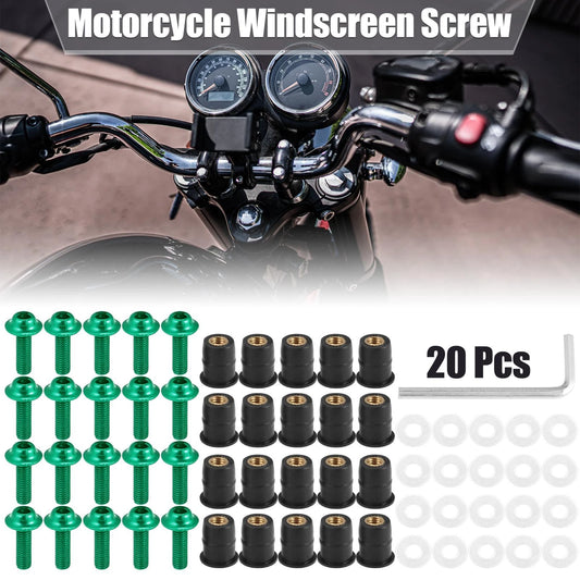 M5 / 20pcs / Windscreen Screws Fairing Bolts for Motorcycle