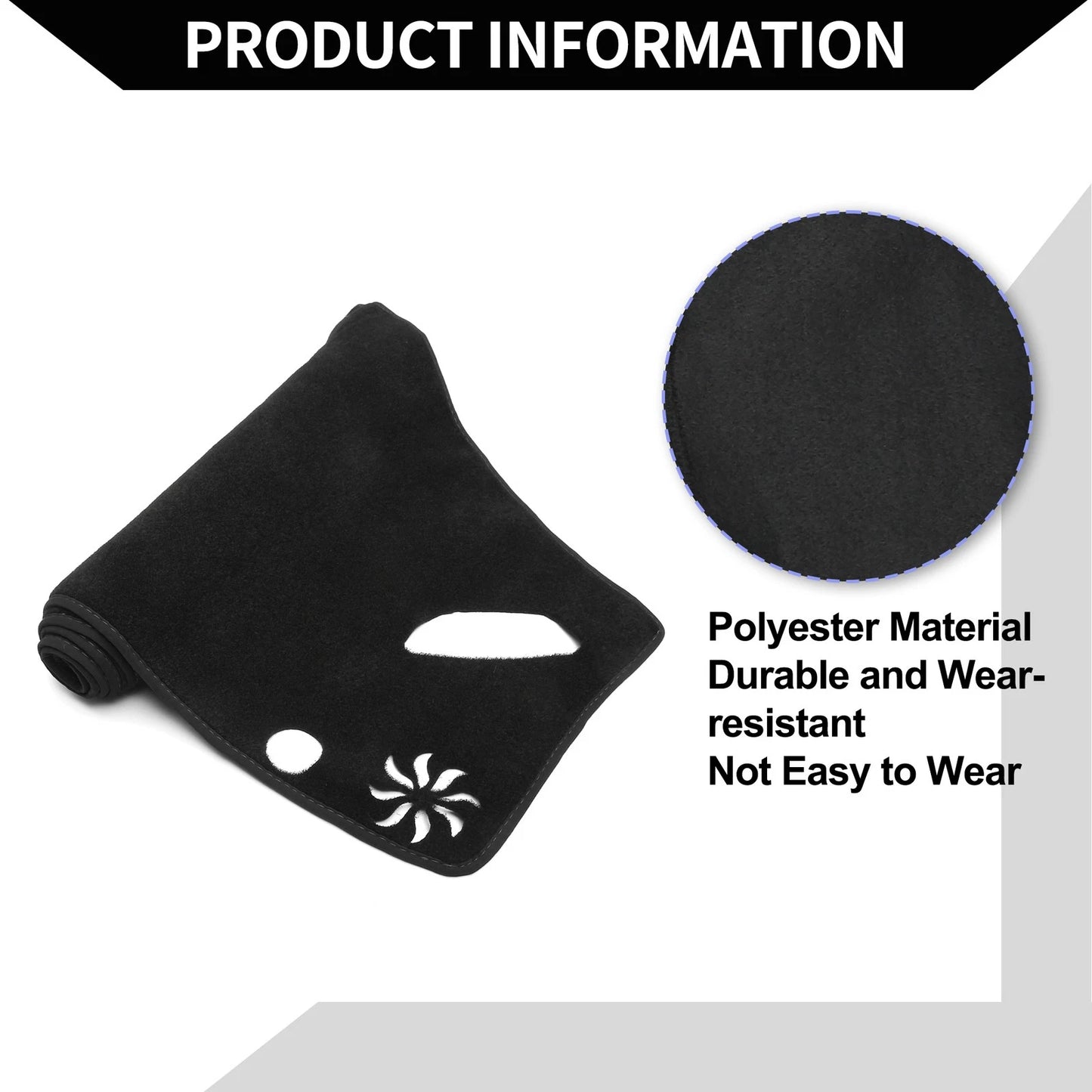 Dashboard Cover Mat for Subaru Forester (2018-2024) Black 1 Set