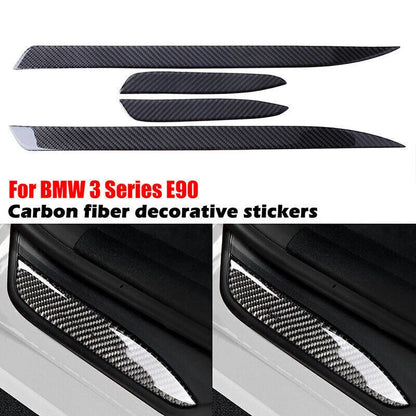 Real Carbon Fiber Door Sill Plate Guard Cover Set for BMW 3 Series E90 (2005-2012)