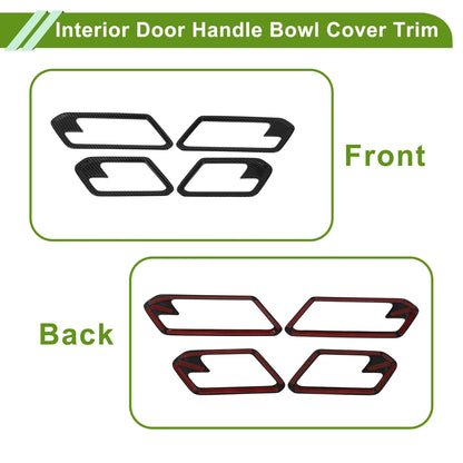 4 x Interior Door Handle Bowl Cover Trim ABS for Chevrolet Colorado (2023-2025)