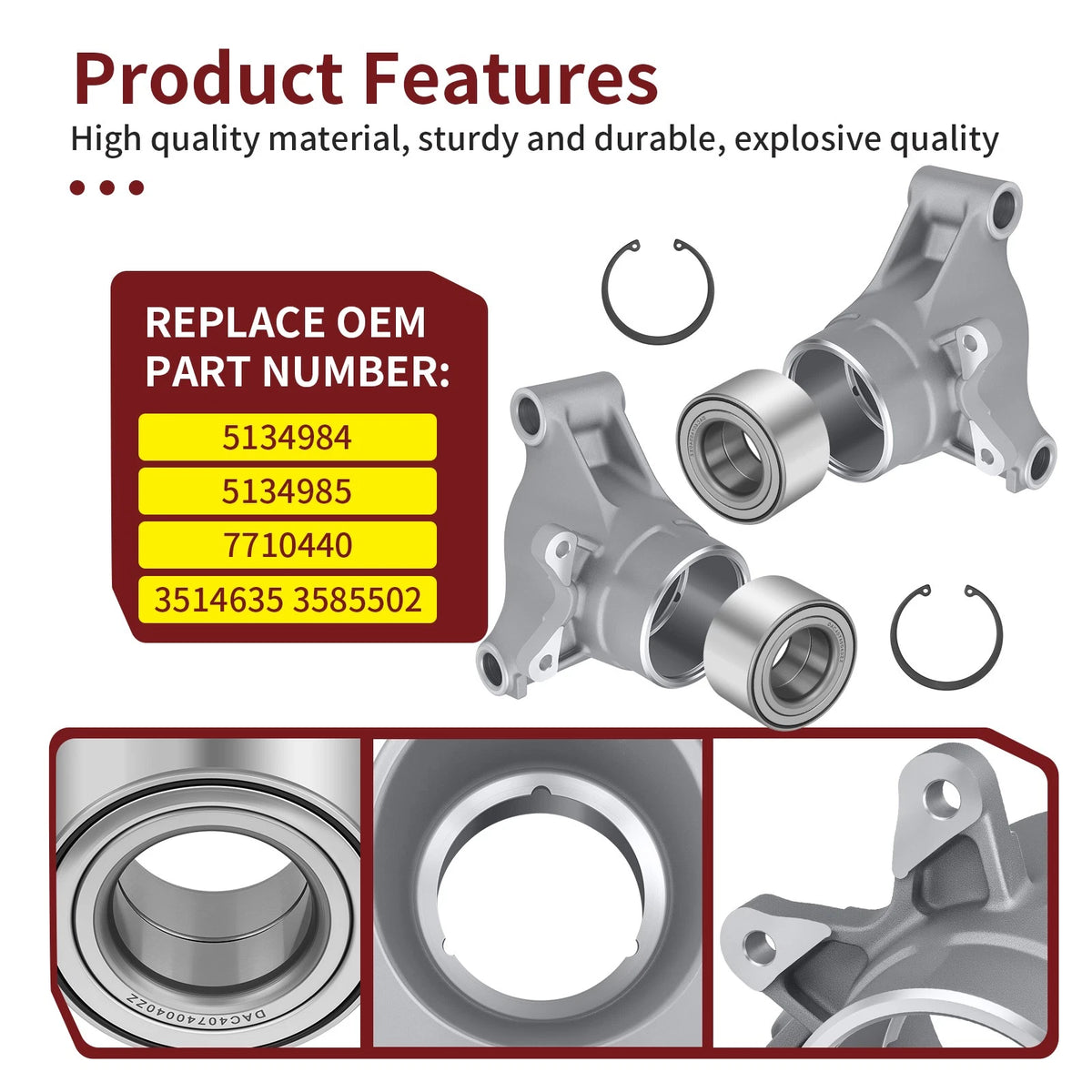 Wheel Carrier & Bearing Kit for Polaris RZR 800 (2008–2014)