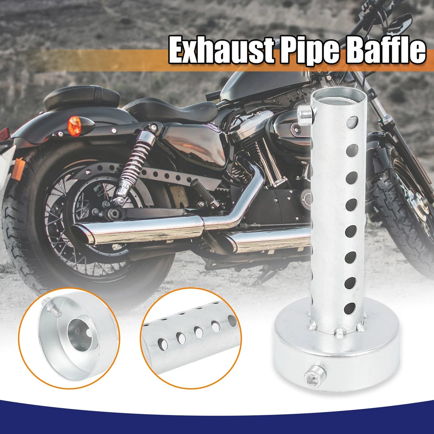 Exhaust Pipe Muffler / 60mm for Motorcycle