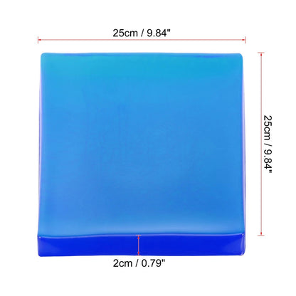 Seat Gel Pad 25x25x2cm for Motorcycle Blue