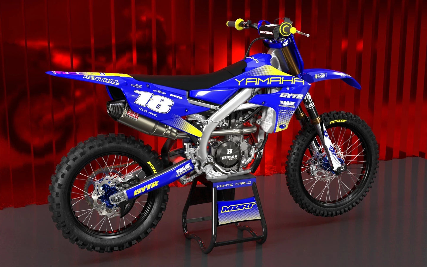 Custom Graphics Kit for Yamaha TTR 50 Monte Carlo Style Decals