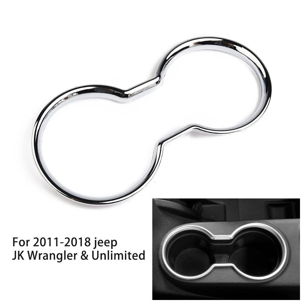 Cup Holder Trim Silver Water for Center-Chrome Console (2011–2018)