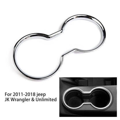 Cup Holder Trim Silver Water for Center-Chrome Console (2011–2018)