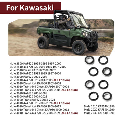 Front Wheel Bearing Seals for Kawasaki Mule 3000/3010/3020/4000/4010 4x4