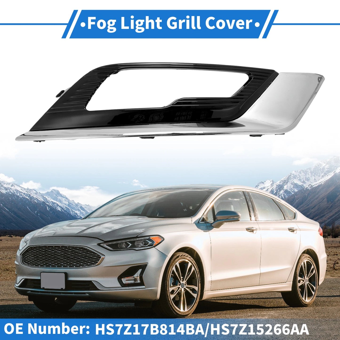 Front Right Fog Light Grill for Ford Fusion (2017-2018) - 1 x Pcs