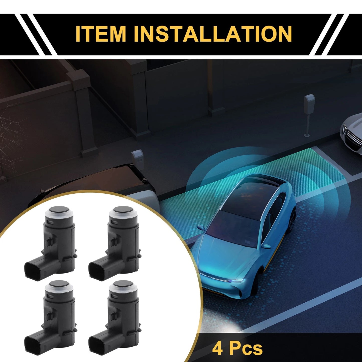 4 Pcs Bumper Reverse Backup Parking Sensors for Ford F-150 (2009-2014)