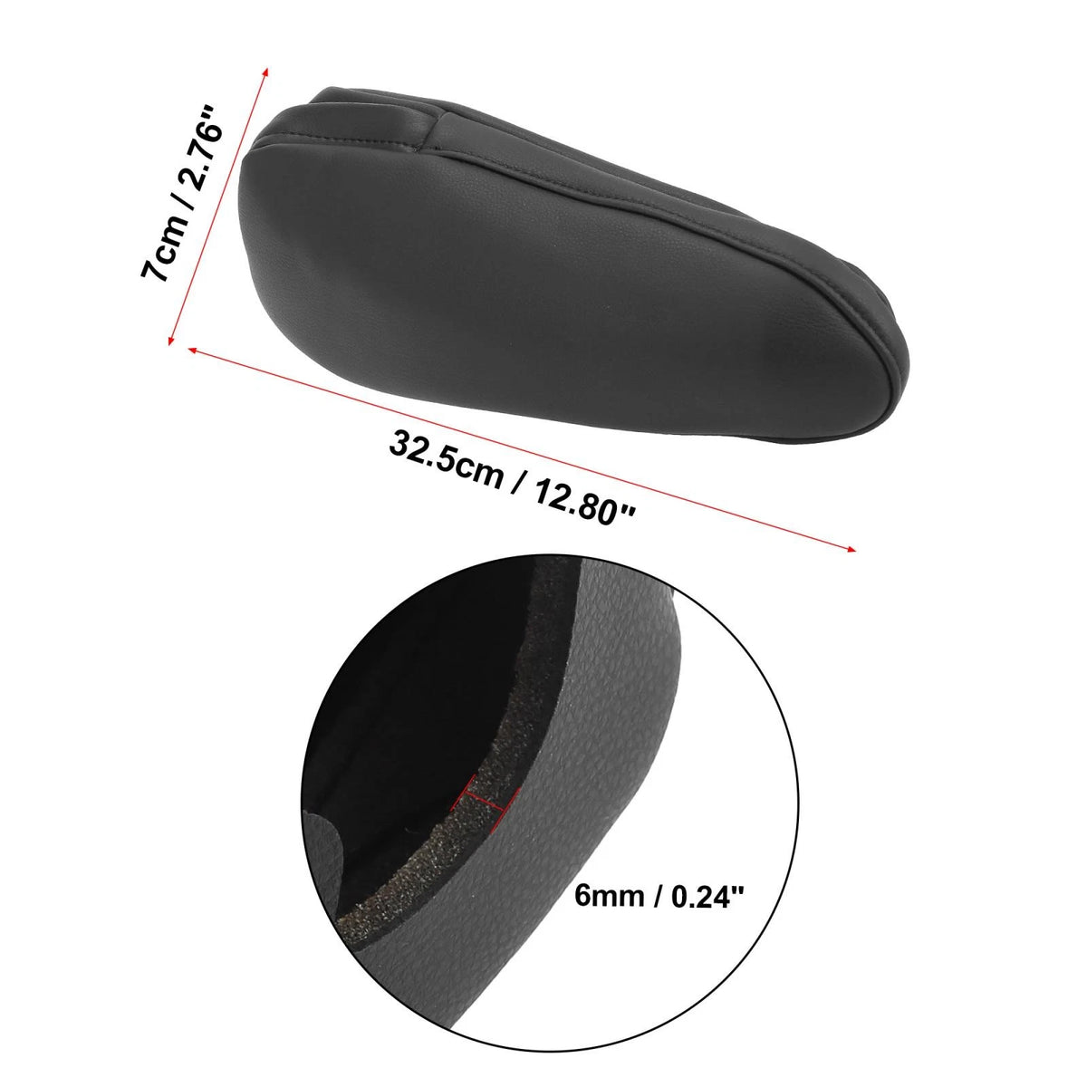 Black Center Seat Armrest Cover for Toyota Sienna (2011-2018)