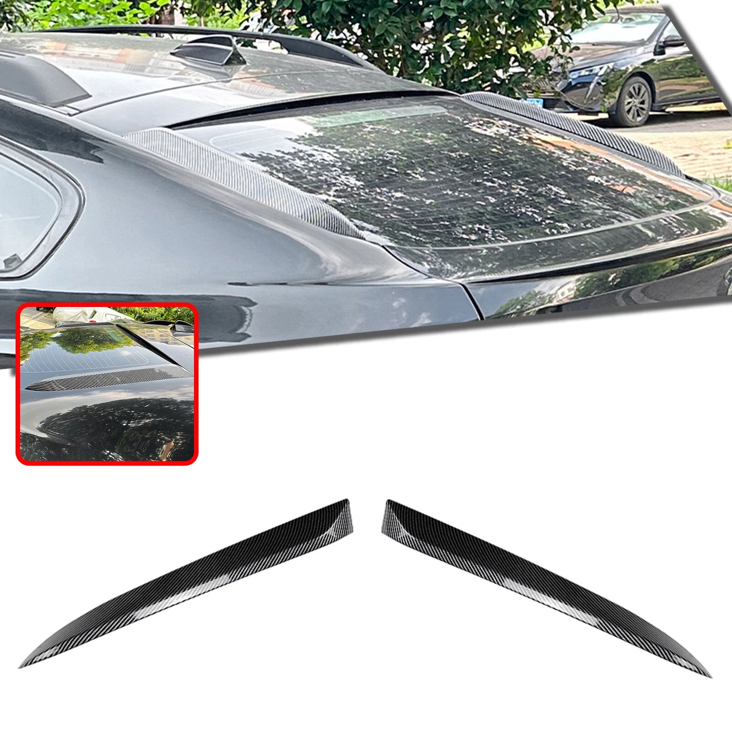 Rear Window Side Spoiler Lip for BMW X6 E71 (2008-2014)