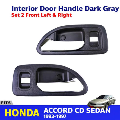 Interior Door Handle Gray Front L+R Fits Honda Accord CD 4D Sedan 1994-97 D06