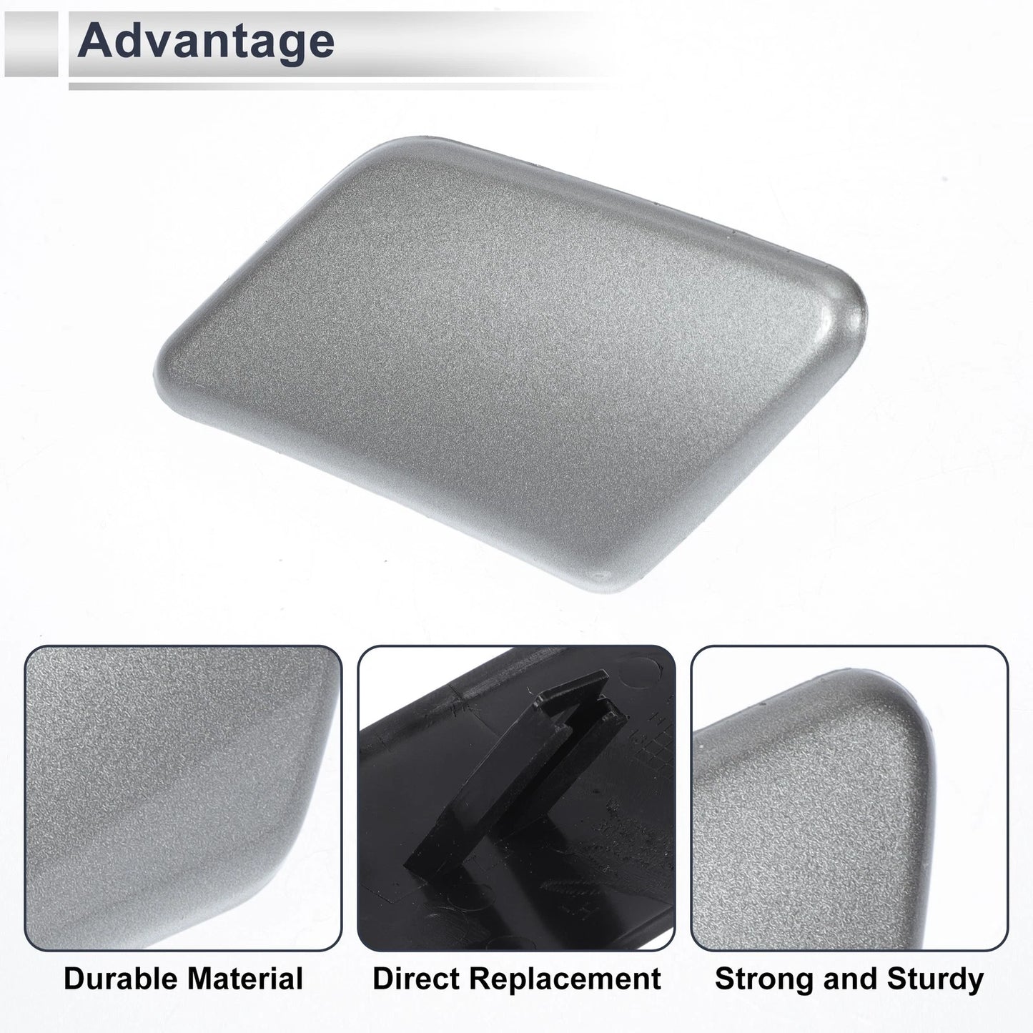 Bumper Headlight Washer Nozzle Cover for Volvo (Silver Tone) (2001-2007)
