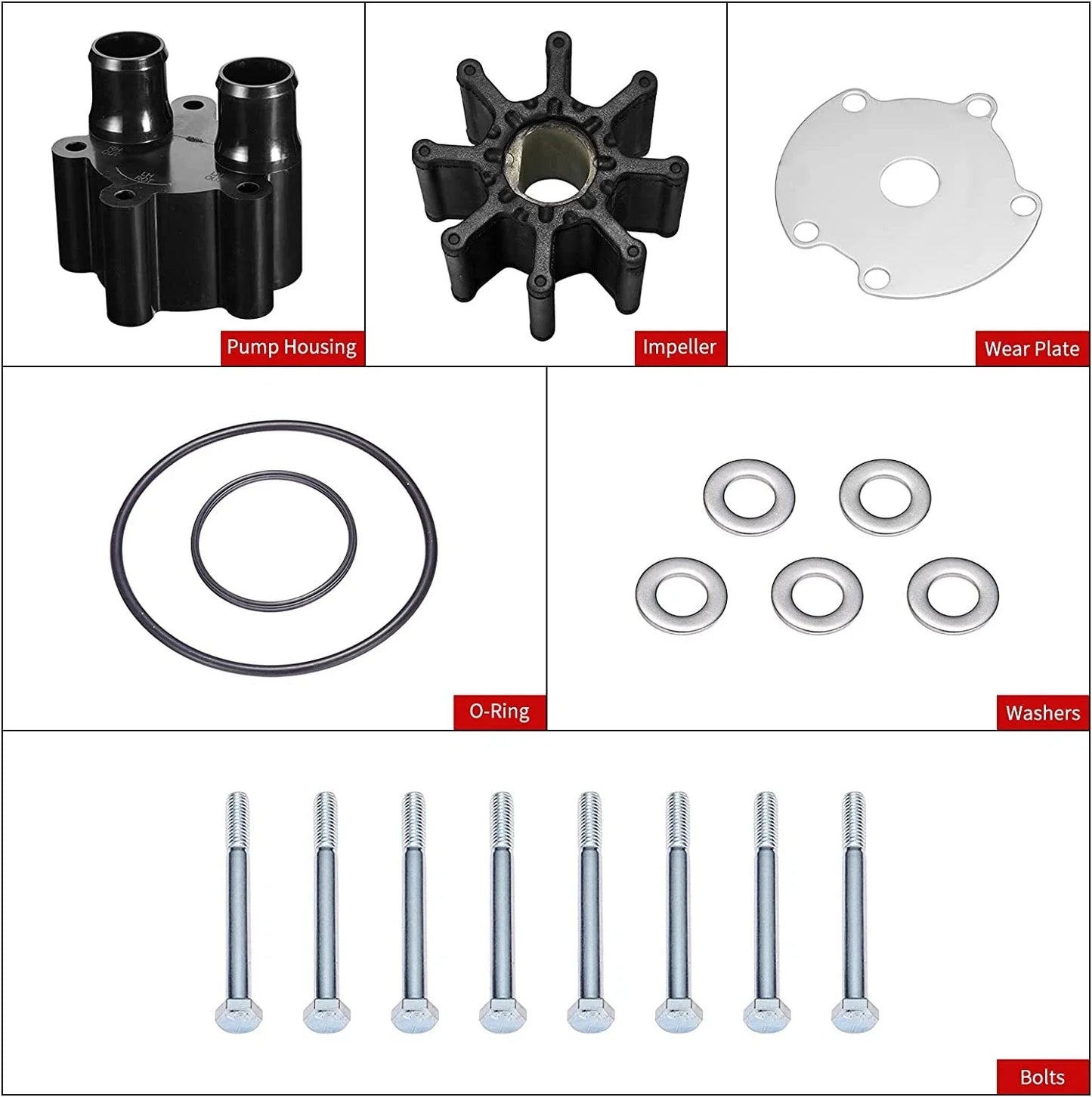 Sea Water Pump Kit for MerCruiser Bravo 1/2/3 Inboard V8
