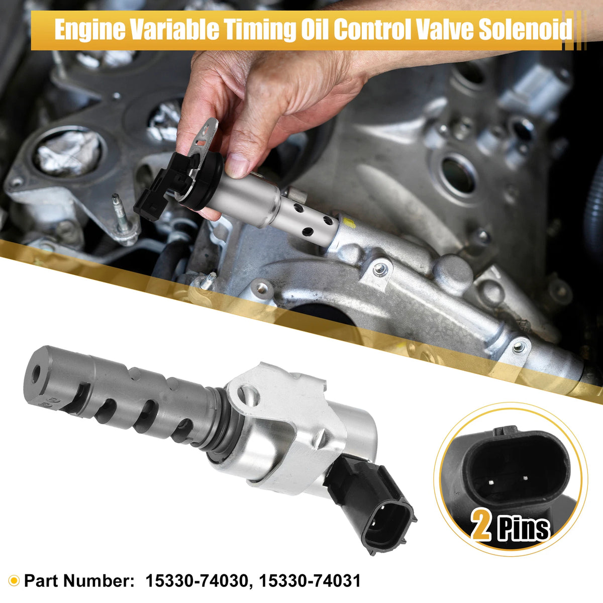 VVT Oil Control Valve for Toyota Camshaft Engine 15330-74030 (2000-2023)