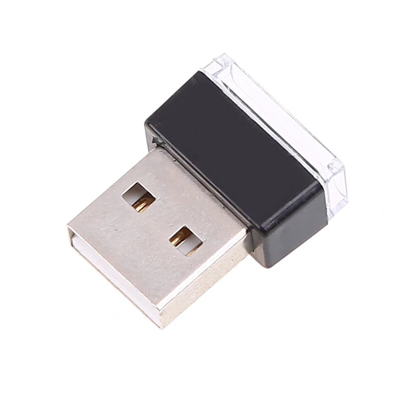 2 x Mini Flexible USB LED Lights for Car Interior Atmosphere - White