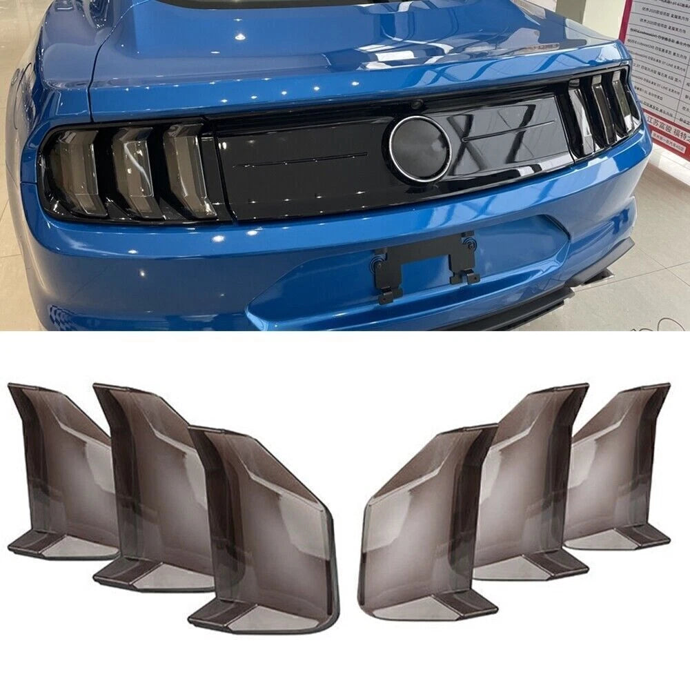 6 x Rear Tail Smoke Lamp Shade Covers for Ford Mustang (2018-2022)