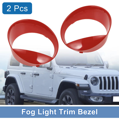 Car Front Left & Right Headlight Trim Bezels for Jeep Wrangler (2007-2018)
