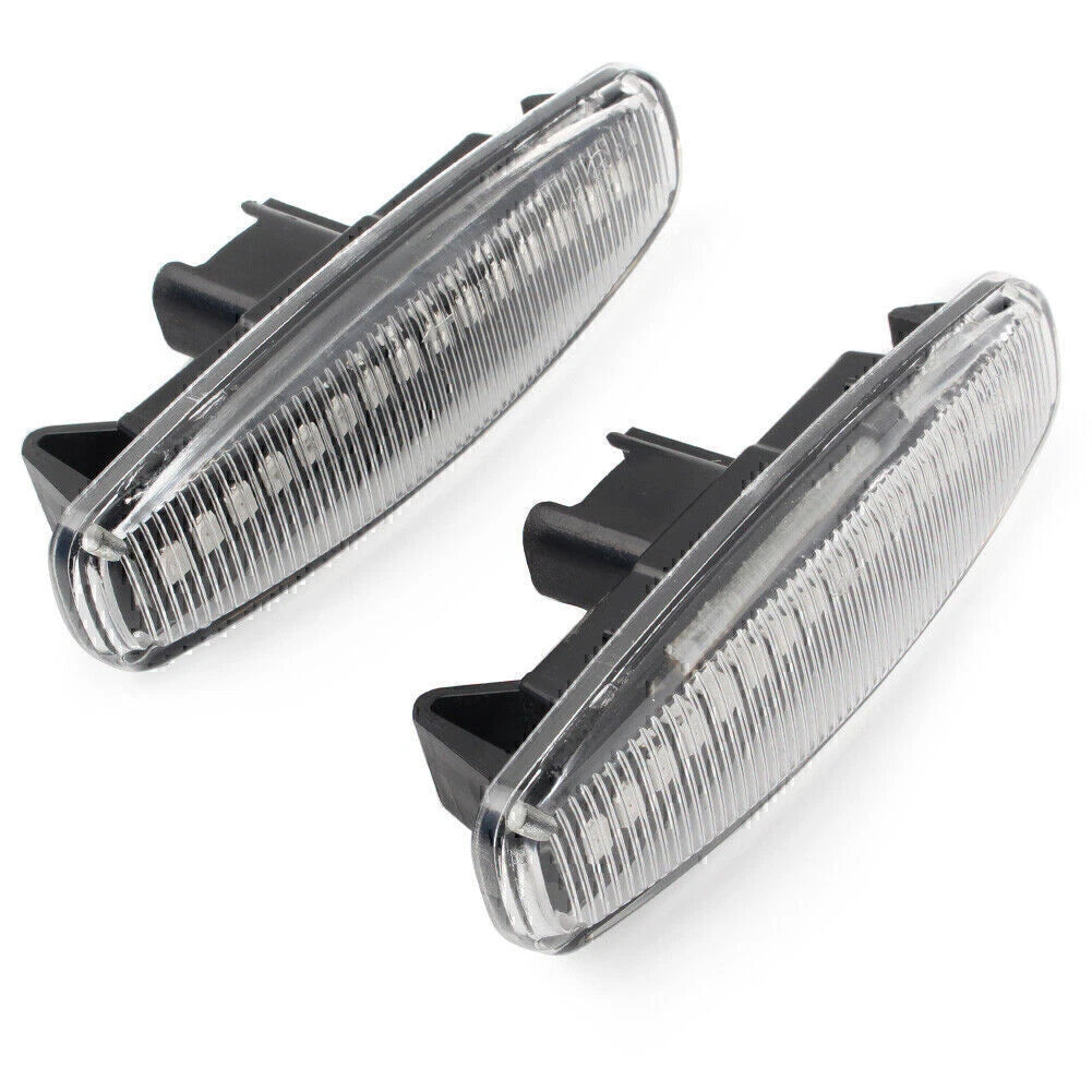 Clear LED Sequential Side Marker Lights for Infiniti EX25 M35 Q60 Q70 QX50 (2008-2020)